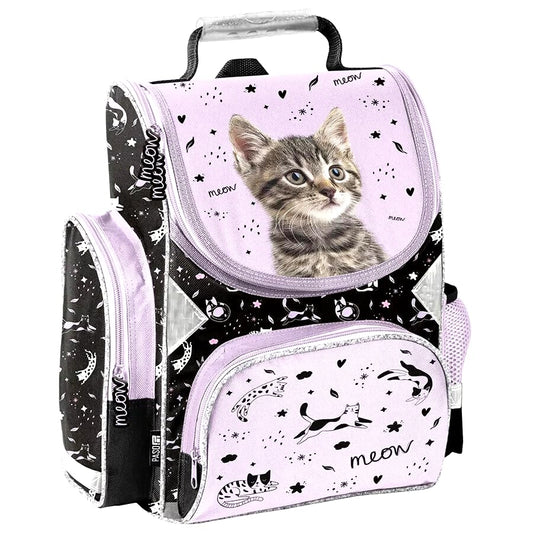 Cat 12 Piece Set School Bag Backpack School Backpack Backpack Pencil Case Satchel School Cone 85 cm with Stickers by Kids4shop