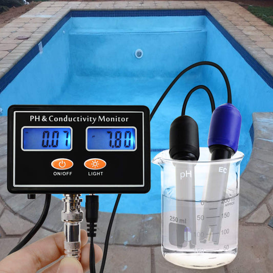 pH/EC conductivity meter with ATC Water Quality Tester 0.0-14.0pH / 0~19.99ms/cm Aquarium, Hydroponic Tool