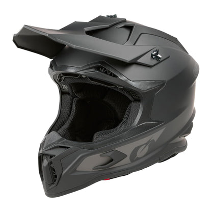 O'NEAL C-SRS Motocross Helmet SOLID Black (Size S) - ECE 22.06 certified, durable ABS shell, efficient ventilation system & removable, washable inner lining.