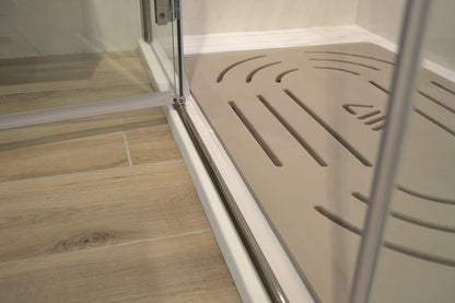 Castelmerlino shower accessories, marine plywood, taupe, 96 x 56 cm