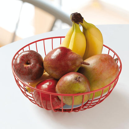 REMEMBER Stylish fruit bowl & bread basket Chilli - Elegant and practical fruit basket - Space-saving fruit storage - Stainless steel, powder-coated