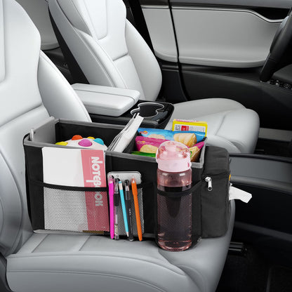 Alijees Car Organizer - Foldable storage boxes for the back seat or trunk. Storage box for diapers, toys, etc. next to the child's car seat.