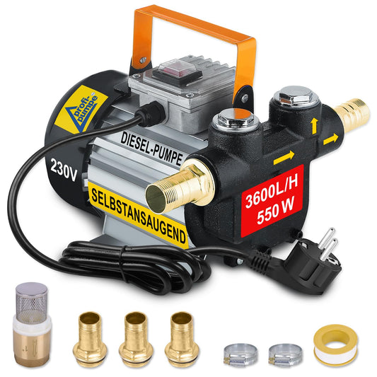 AMUR DIESEL PUMP HEATING OIL PUMP OIL PUMP Biodiesel SELF-PRIMING Diesel Set Standard-4 ELECTRIC 230V DIESEL PUMP Powerful Motor (Pump Standard-4)
