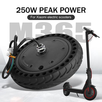 Yungeln Scooter motor with solid rubber tires 36V 250W motor compatible for Xiaomi M365, 1S, Essential electric scooter.