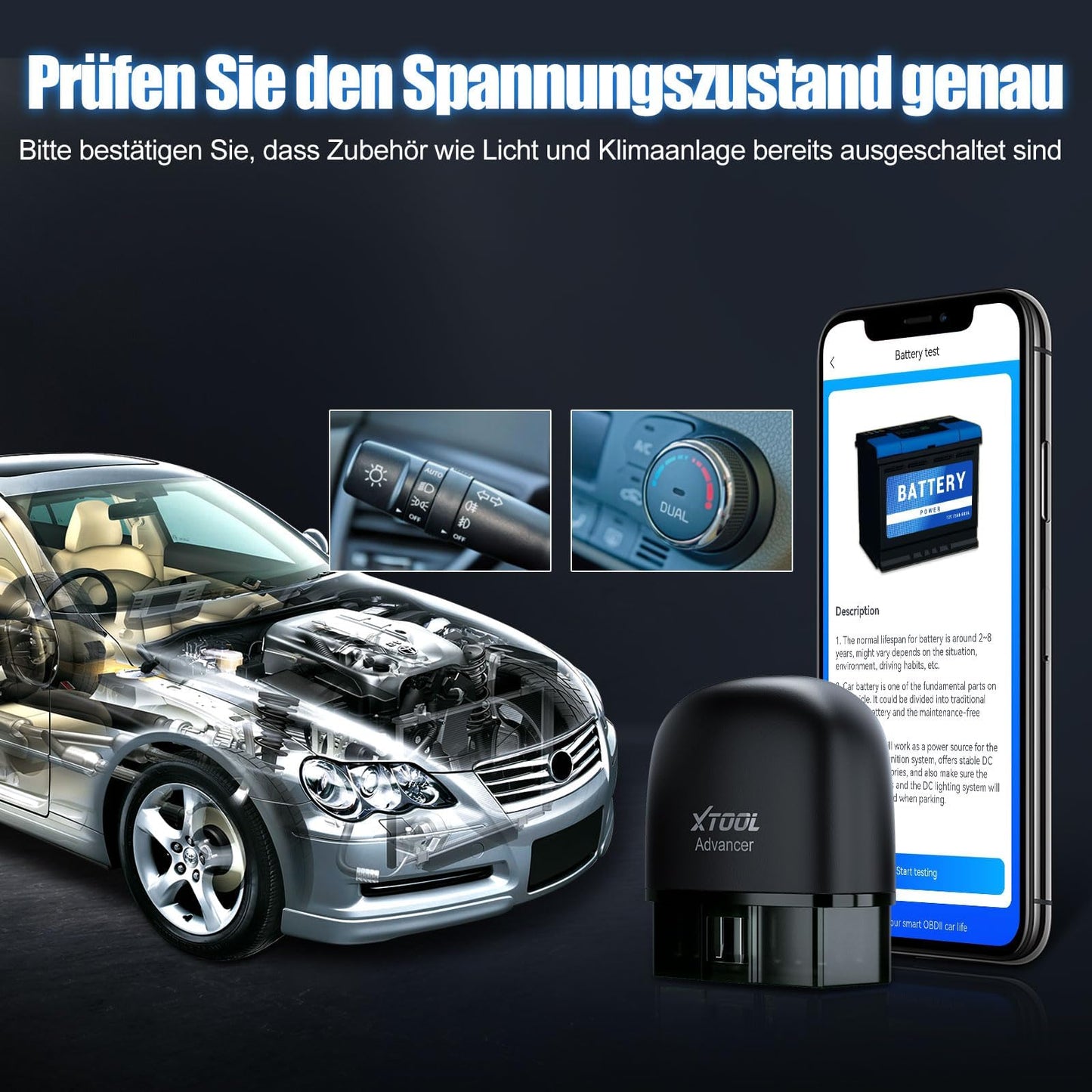 XTOOL AD20 Pro OBD2 diagnostic tool car scanner All System Scan, OBD2 code reader with DTC definition, Oil reset, 13+ languages, voltage detection, lifelong free updates, for iOS and Android.