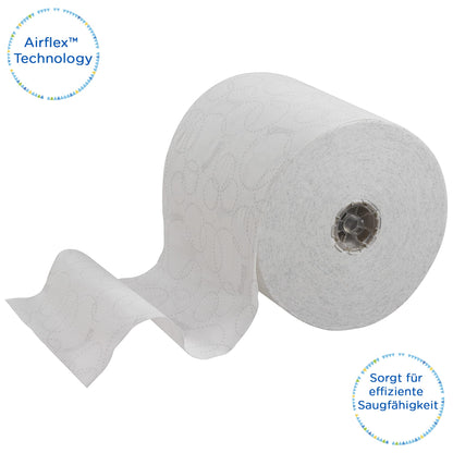 Kleenex Ultra Roll Hand Towels 6780, 2-ply white disposable hand towels, certified for food contact, with Airflex technology for greater absorbency, 6 rolls x 150m (total 900m)