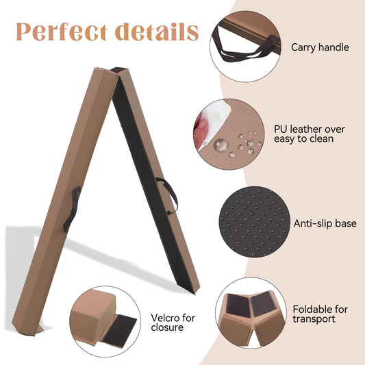 SportBob balance beam Children foldable balance beam Gymnastics 270cm PU leather balance beam for home balance training beam for children, fitness/training/gymnastics.