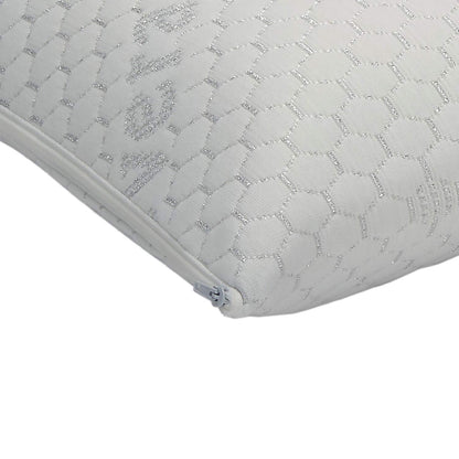 Pikolin Home - Viscoelastic pillow with Aloe Vera treatment and medium firmness, with silver threads and double cover that provides relaxation and comfort.