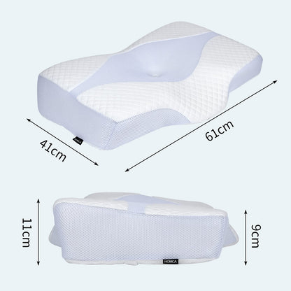 HOMCA Orthopedic Pillow Neck Pillow Ergonomic Pillow, Memory Foam Head Pillow, Orthopedic Neck Support Pillow Ergonomic for Cervical Spine