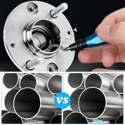 Heeieuk Metal Handle Hand Deburrer Deburring Tools Deburring with 21 Replacement Blades for Edge & Hole on 3D Printer, Plastic, Aluminum, and Stainless Steel