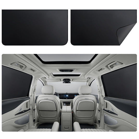 ZATOOTO Car Sunshade for Baby, Side Window Magnetic Sunshade, Black, Large, 100 * 54cm, 2 Pieces.