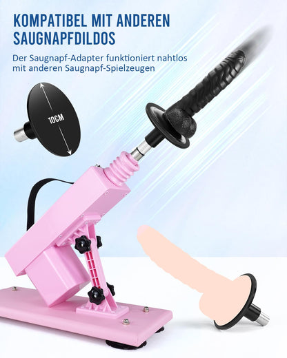 iKenmu Sex Machine Sex Toy Fucking Machine for Women Pink Sex Dildos Machine with 4" Suction Cups Love Machine Man Women Couples Sex 4*Accessories Automatic Masturbation Sex Machines