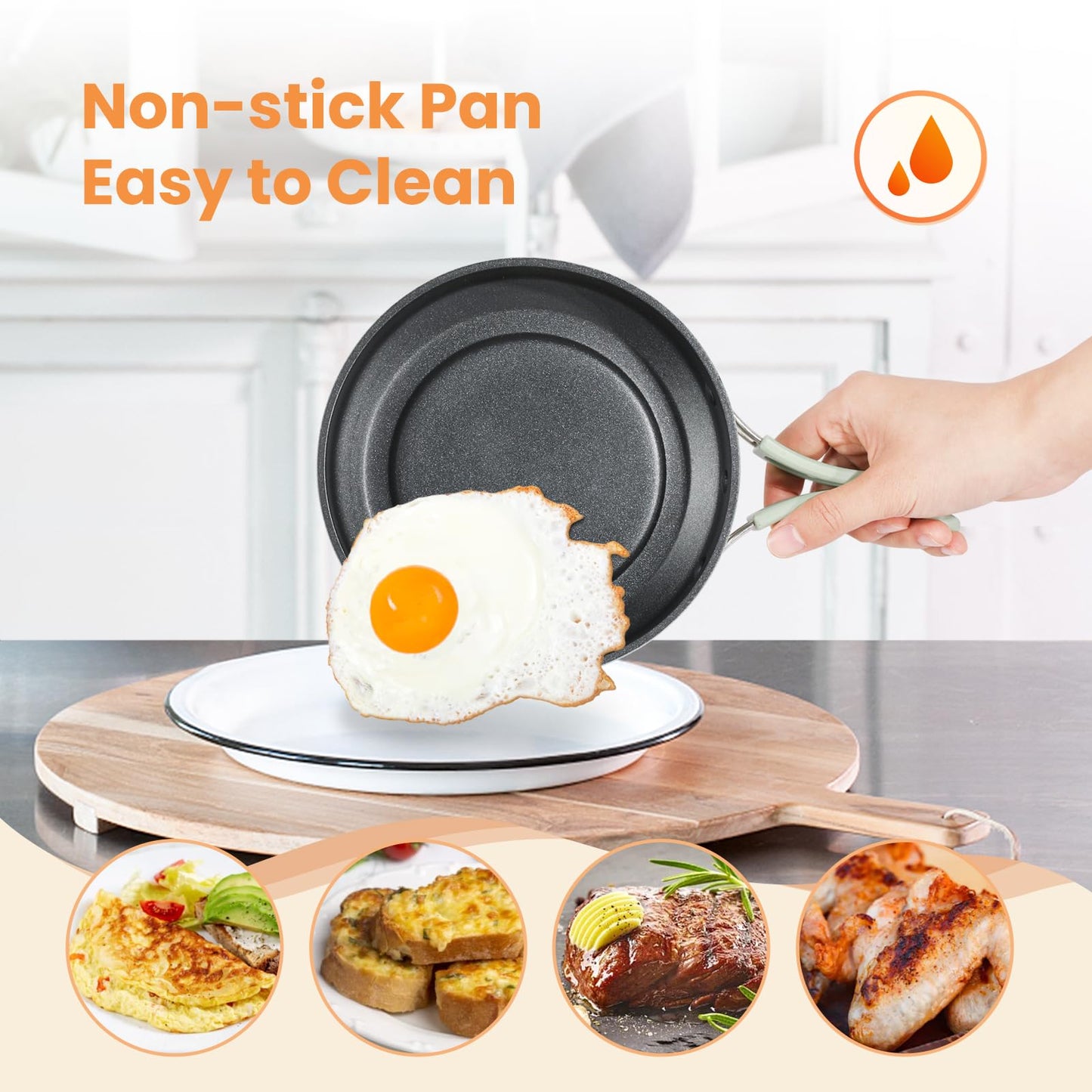 ENFRIFAM Electric Hot Pot with Foldable Handles, Portable Multi Cooker with Hotpot and Frying Pan for RV, Dorm, Office, Outdoor, Camping, 1.8L Soup Pot+0.75L Frying Pan