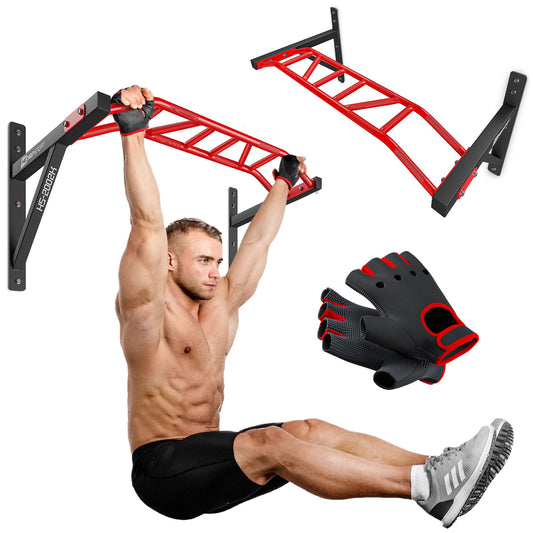 Hop-Sport Multigrip Pull Up Bar for Wall HS-2002K - Professional Fitness Equipment for Home with multiple grip variations.