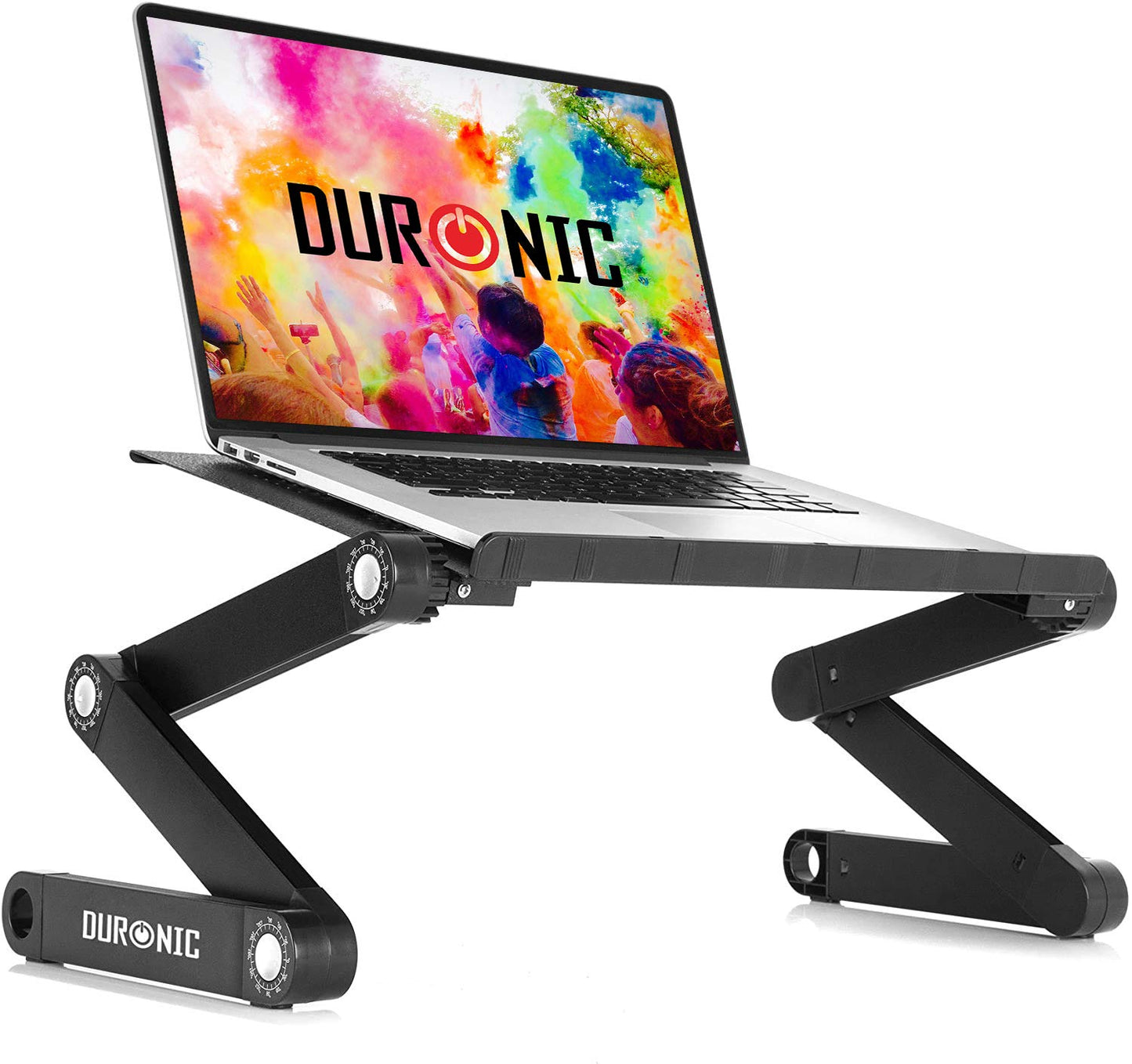 Duronic DML121 Multifunctional Laptop Stand, foldable, adjustable, with 6 joints, for tablet or MacBook.