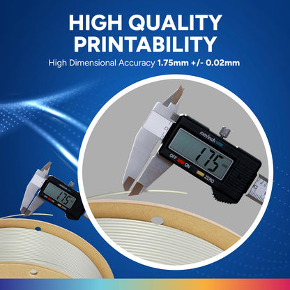 OVERTURE PLA+ Filament 1.75mm Champagne 1KG, precision (±0.02mm) - High strength & more durable 3D printer filament PLA Plus, environmentally friendly & compatible with FDM printers.