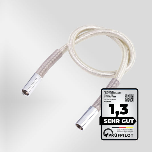 BE-GASTRO® I Professional gastro hose with 120cm shower hose including special kink protection | 1/2" standard AG | Replacement hose for dish sprayer/gastro sprayer gastro hose 1200mm