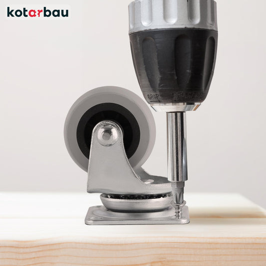 KOTARBAU 12pcs Furniture Casters Ø 40 Suitable for All Floors Swivel Casters Transport Casters Sofa Casters Sliding Rollers Tool Casters Heavy Duty Casters Rubber Casters