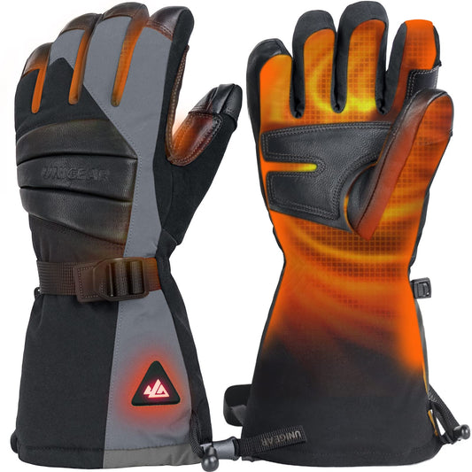 Unigear heated gloves with quick charging for women and men, warm winter gloves with heating, 3 heat levels, waterproof touchscreen for skiing, Raynauds, and outdoor work.