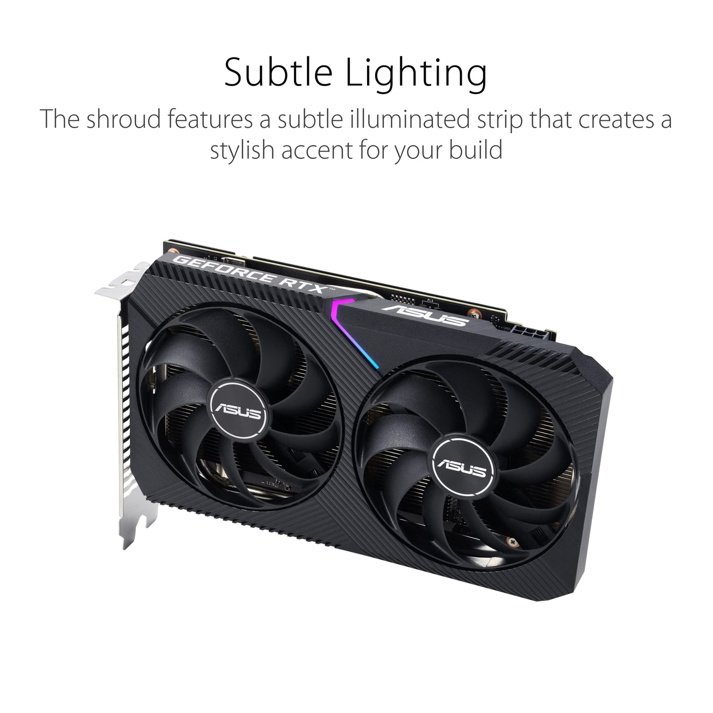 ASUS Dual GeForce RTX 3050 V2 OC Edition 8GB GDDR6 Gaming Graphics Card (Nvidia RTX3050 V2, PCIe 4.0, HDMI 2.1, DisplayPort 1.4a, DUAL-RTX3050-O8G-V2)