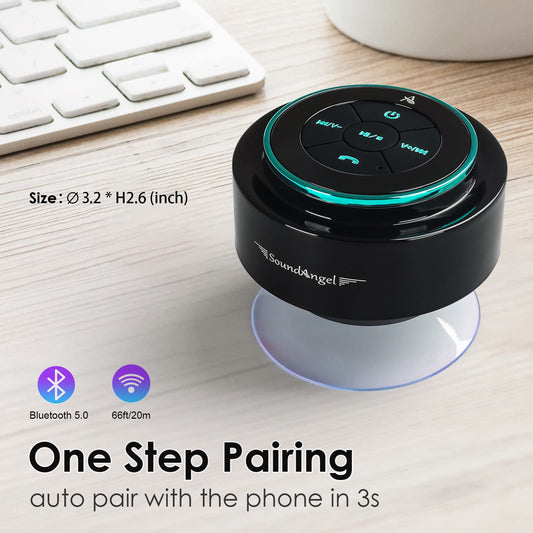 Xleader Shower Bluetooth Speaker Small Music Box - Waterproof With Suction Cup, Shower Speaker Electronic Gifts for Girls Boys Men Women