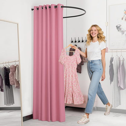 HIYOUGO Portable Freestanding Dressing Room, Temporary Fabric Changing Room, Dressing Tent for Clothing Stores, Theaters, Tailors, Offices, and Photography Studios.