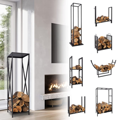 KARAT indoor & outdoor firewood rack - wood stacking aid (Crete, 100 x 25 x 40 cm)