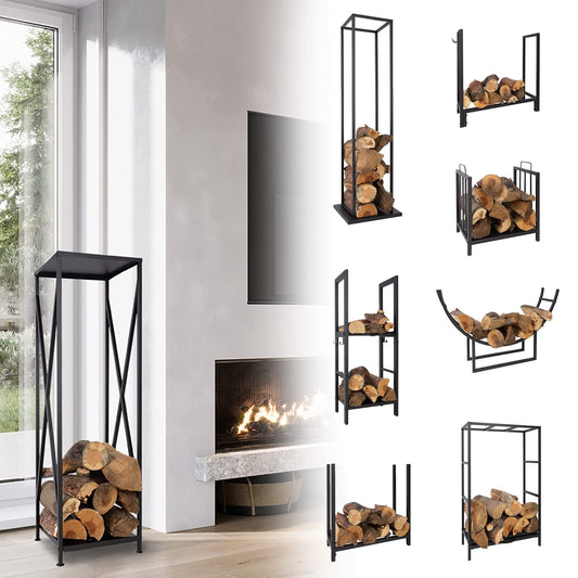 KARAT indoor & outdoor firewood rack - wood stacking aid (Crete, 100 x 25 x 40 cm)