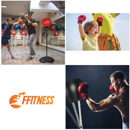 Kids' fitness punching ball with removable base and adjustable pole | Boxing bag for training