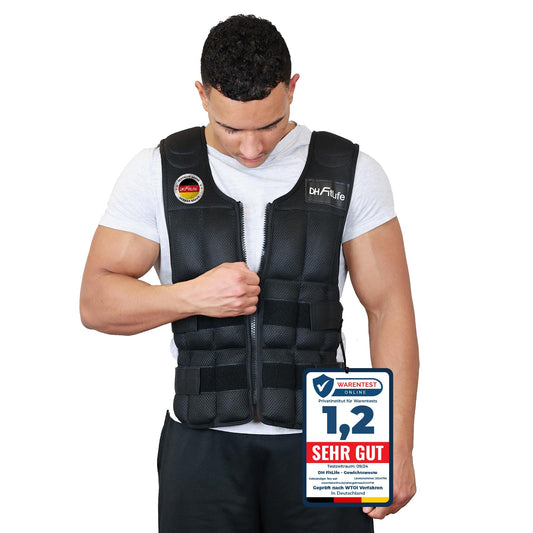 DH FitLife Adjustable Weighted Vest 20KG for muscle building and strength training | Weighted Vest | Running Vest for Women Men | Fitness Training Vest