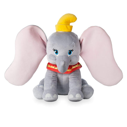 Disney Store Large Plush Dumbo, 58 cm, iconic sitting figure with embroidered details and 3D ears, suitable for all ages.