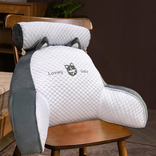Cute reading pillow with armrests, perfect for bed and sofa. Bed chair backrest pillow with armrests and back support. Great gifts for husband and boyfriend.