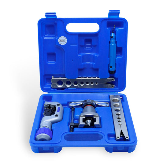 CCLIFE Metric Inch Flaring Tool Air Conditioning Flare Tool Flaring Tool for R407c/R410a with Tube Cutter | 5-19MM | 3/16"-3/4"