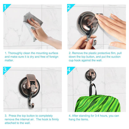 MaxEarn 6 piece Vacuum Suction Cup Hooks, Copper-Colored Extra Strong Suction Hooks, No Drilling Suction Hooks Wall Hooks Load-Bearing 5kg for Bathroom Kitchen Smooth Window Wall Glass