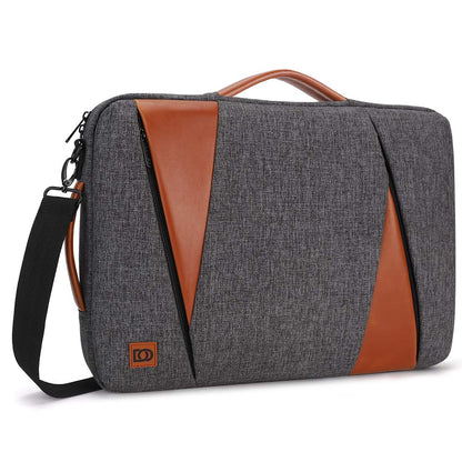 DOMISO Laptop Briefcase 15.6 Inch Business Backpack Travel Backpack College Computer Bag Slim Waterproof Shoulder Bag Shoulder Bag with Strap Laptop Handbag for Men/Women, Gray