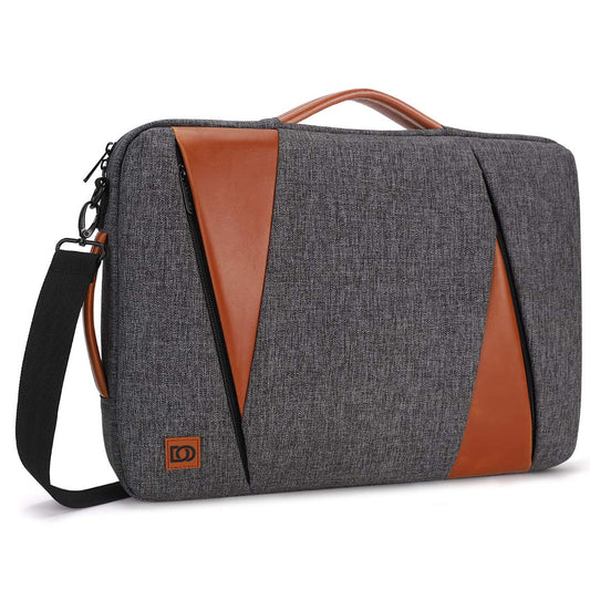 DOMISO Laptop Briefcase 15.6 Inch Business Backpack Travel Backpack College Computer Bag Slim Waterproof Shoulder Bag Shoulder Bag with Strap Laptop Handbag for Men/Women, Gray
