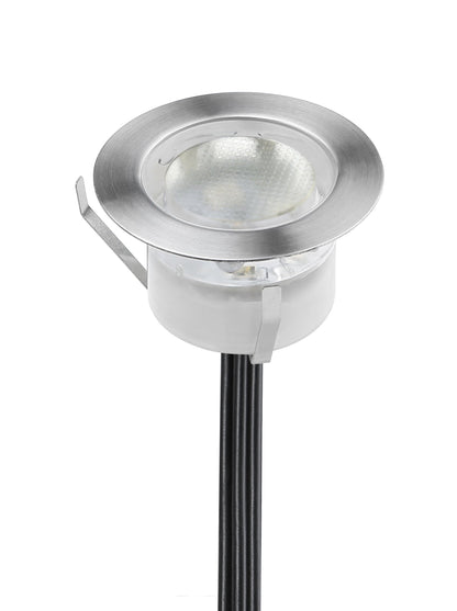 CHNXU Terrace Recessed Lights - 10-Piece Set Stair Step Lights Outdoor 1W Ø45mm Ground Lights IP67 Waterproof Warm White Exterior LED Recessed Light for Garden Pathway Kitchen Balcony Stairs Wood Deck.
