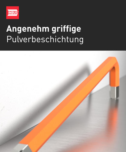 INBUS® 70273 Angle Screwdriver Set 9pcs, 1.5-10mm, with ColorGrip colorful & ball head - Made in Germany