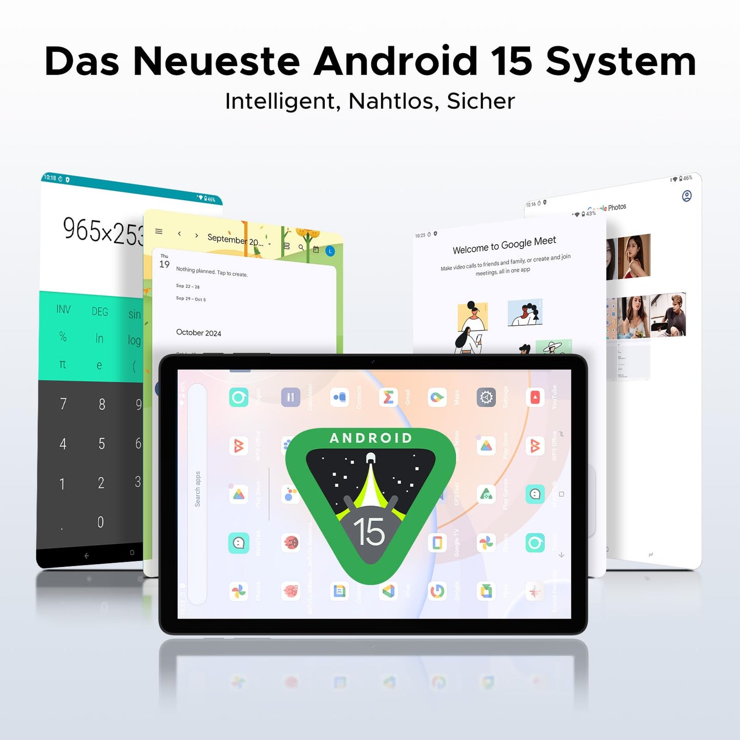 DOOGEE Tab A9+ Android 15 Tablet 11-inch, Unisoc T7200 Octa-Core 8580mAh Gaming Tablet Android 20GB RAM+64GB ROM(TF 2TB), WiFi5 Tablets PC, 90Hz-1080P, WidevineL1/Face ID/OTG/GPS/Dual Speaker.