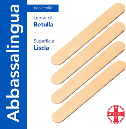 AIESI® wooden tongue depressors disposable NON STERILE (pack of 5000 pieces)
