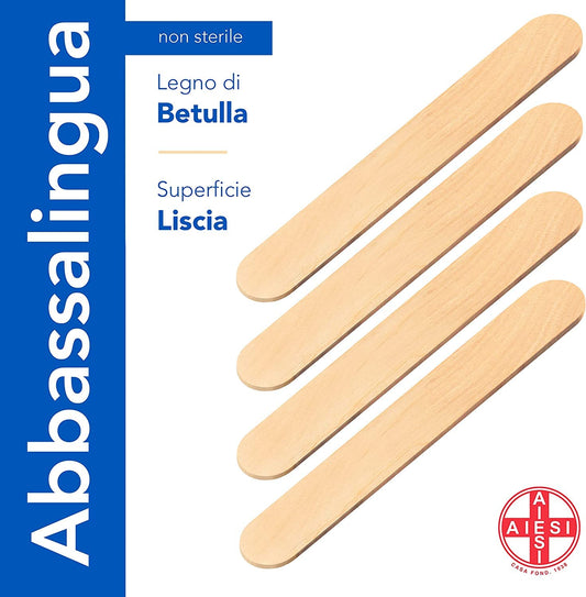 AIESI® wooden tongue depressors disposable NON STERILE (pack of 5000 pieces)