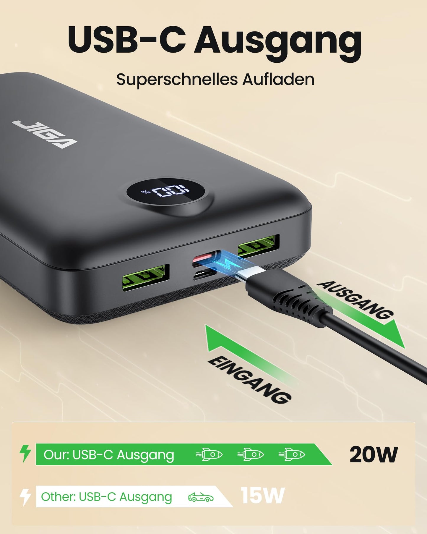 Power Bank 27000mAh Powerbank 22.5W External Battery, PD20W USB C Output Fast Charging Portable Charger for iPhone 16 15 14 13Pro, Huawei, Samsung, etc.