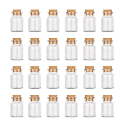 Anchor seasoning empty cork glass, small, 24 empty small spice jars, for filling with spices, herbs or candies, great guest gift, 170ml, embossing