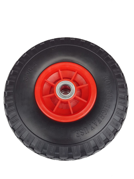 Frosal PU wheel hand truck 260 mm 3.00-4 | 20 mm axle | ball bearing | hand truck wheel solid rubber | spare wheel for trolley puncture-proof | tire (1)
