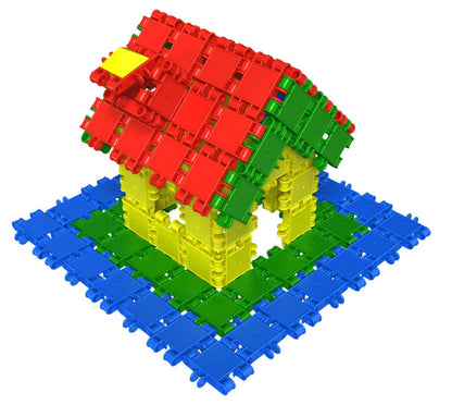 Clics building toy for kids ages 4 and up, creative learning toy in a 175-piece set, building blocks for girls and boys, Montessori STEM toy, starter set in a 9-in-1 bucket.