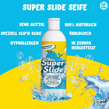 Original Cup® | Water Slide Mat Giant Pack XXL | 1 Slip Mat Double Track 10 Meters + 1 Liter Extra Sliding Soap 100% natural | Premium Quality | Slip'n Slide Water Games 100% Fun