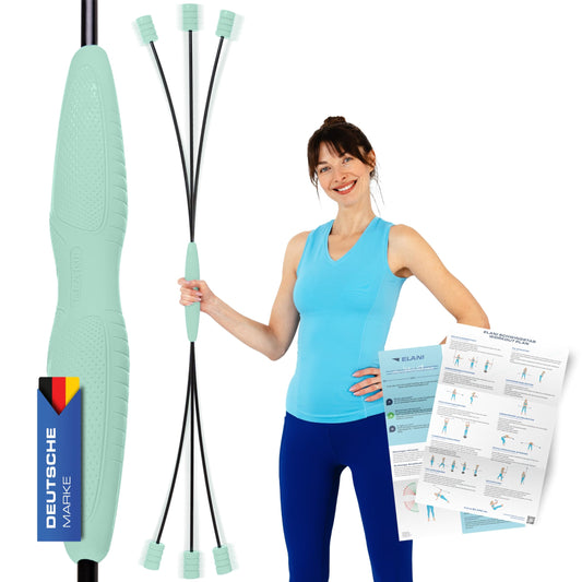 ELANI Swing Stick - Adjustable Resistance & Ergonomic Grip - Highly Durable Gymnastics Rod, also suitable as physiotherapy accessory, Swinging Sticks, Swing Rod Fitness Winner, Flex Stick.