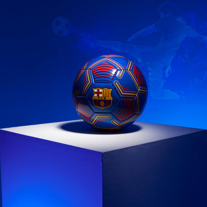 FC Barcelona ball, officially licensed club soccer ball, size 3, 4, or 5, gifts for fans (blue/red, size 4)