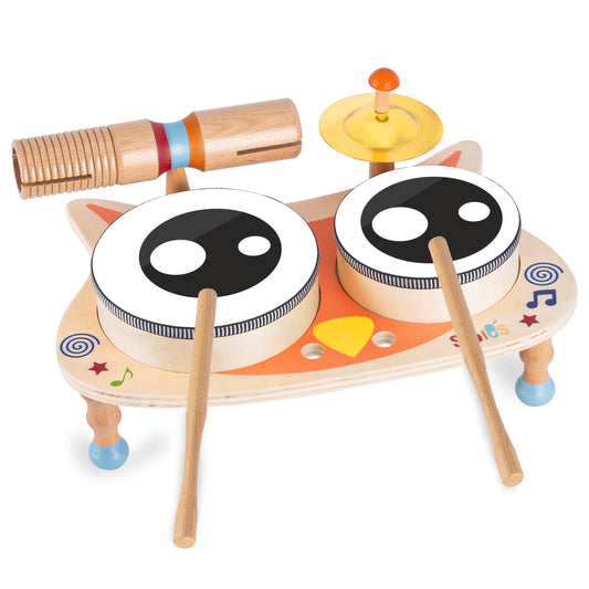 Stoie's Baby Drum Set for kids aged 1-6 years old - Montessori musical instruments