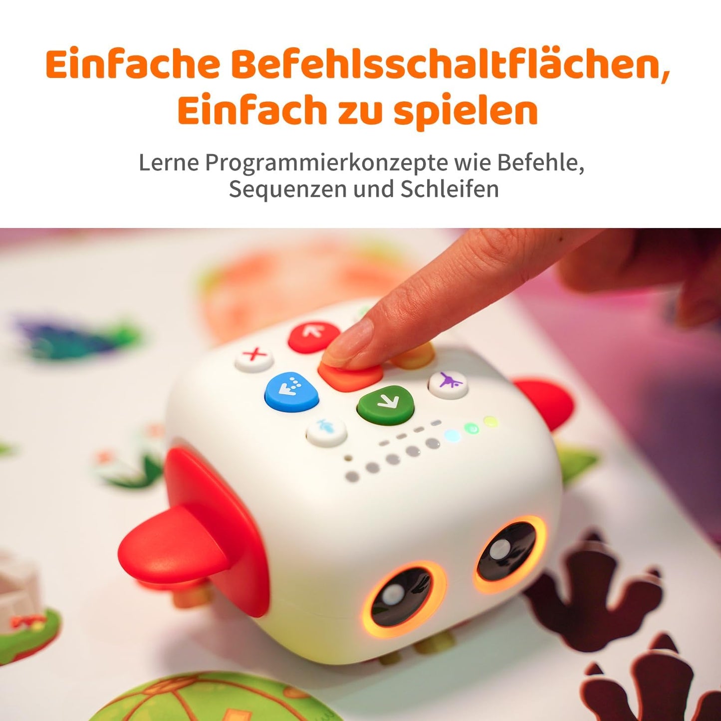 Matatalab Tale-Bot Pro is a programmable robot for children aged 3-5. It comes with a programmable app and command buttons for interactive STEM learning. Great for teaching coding basics.